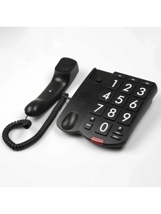 RITMIX Стационарный телефон проводной для дома и офиса RT-520 black, черный, фото 2