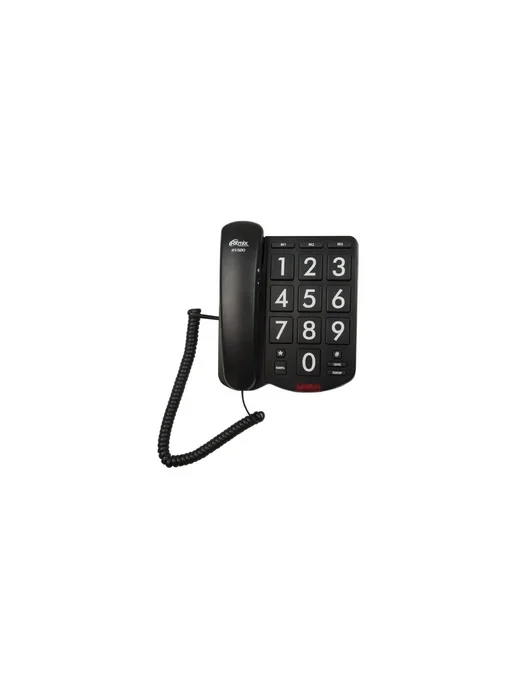 RITMIX Стационарный телефон проводной для дома и офиса RT-520 black, черный, фото 4