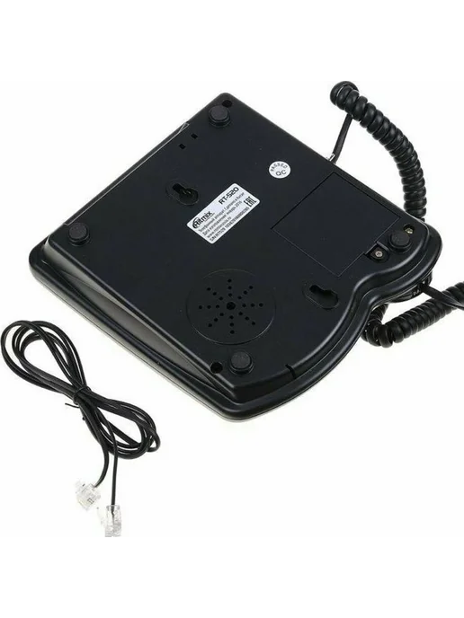 RITMIX Стационарный телефон проводной для дома и офиса RT-520 black, черный, фото 8