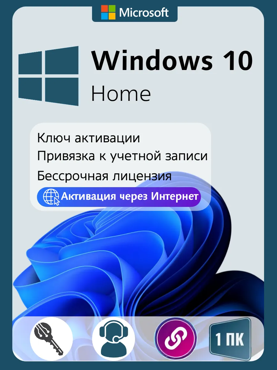 Ключ активации Windows 10 Home привязка к учетной записи MS