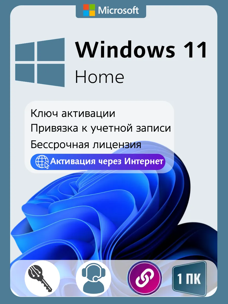 Ключ активации Windows 11 Home привязка к учетной записи MS