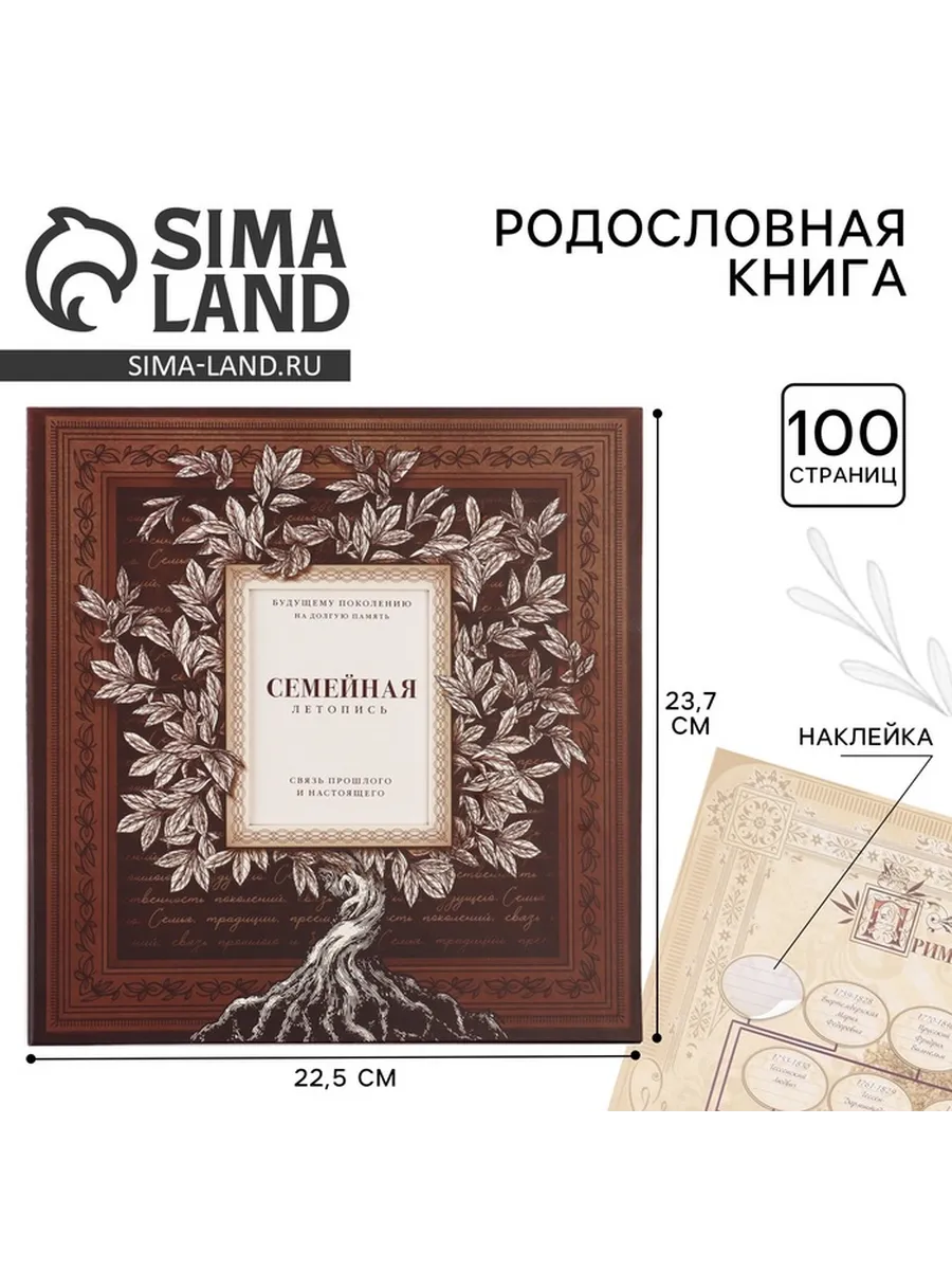 Родословная книга с рамкой под фото «Семейная летопись», 22