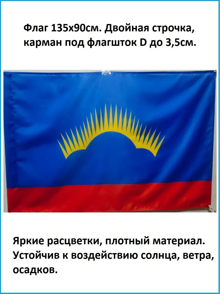 Флаг Мурманской области 135х90см.