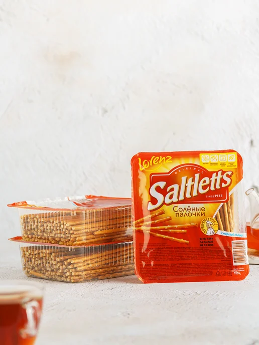 Lorenz Соломка солёная Saltletts в коррексе 3 шт по 150 гр, 3 шт, 150 г, фото 2