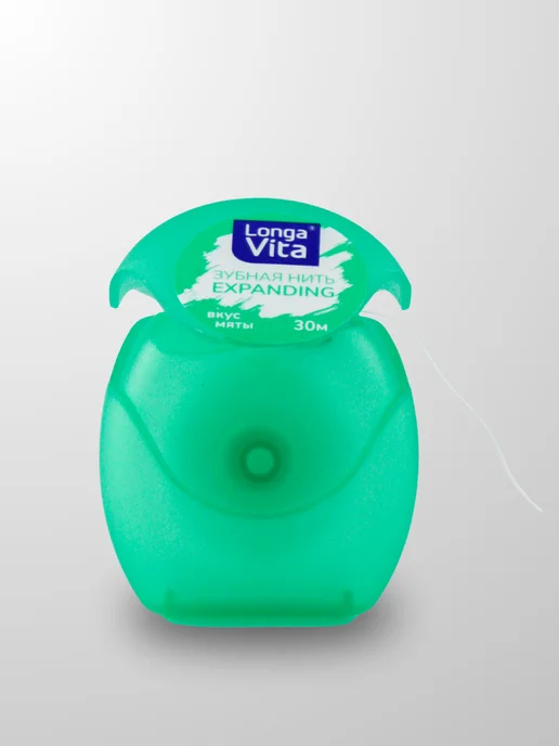 Longa Vita Вощеная зубная нить расширяющаяся 30 м, 30 м, фото 3