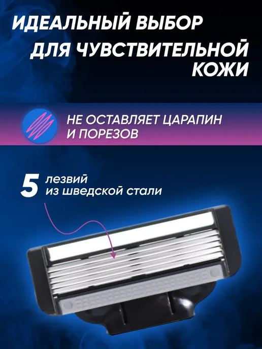 TIM Blades Станок для бритья многоразовый мужской, черный, фото 2