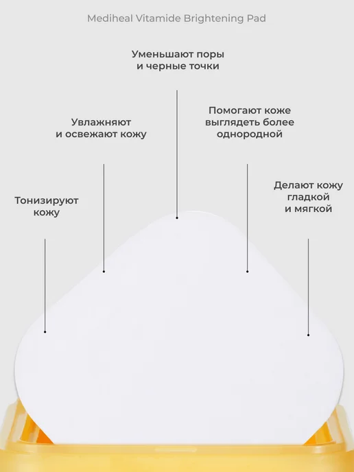 MEDIHEAL Тонер пэды Увлажняющие диски для лица Корея, вариант, фото 3