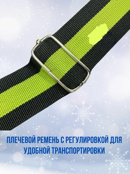Чехол для удочек полужесткий с ремнем 60 см 1 отделение, черный, фото 3
