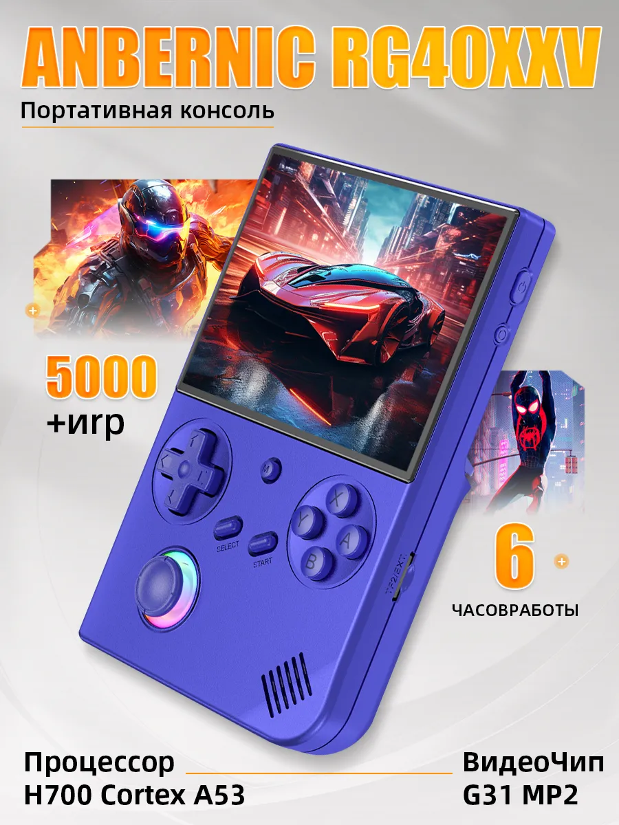 Игровая приставка AMBERNIC RG40XX V, 64 Г, черный