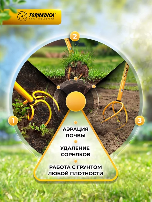 Торнадика Культиватор ручной корнеудалитель, вариант, фото 4