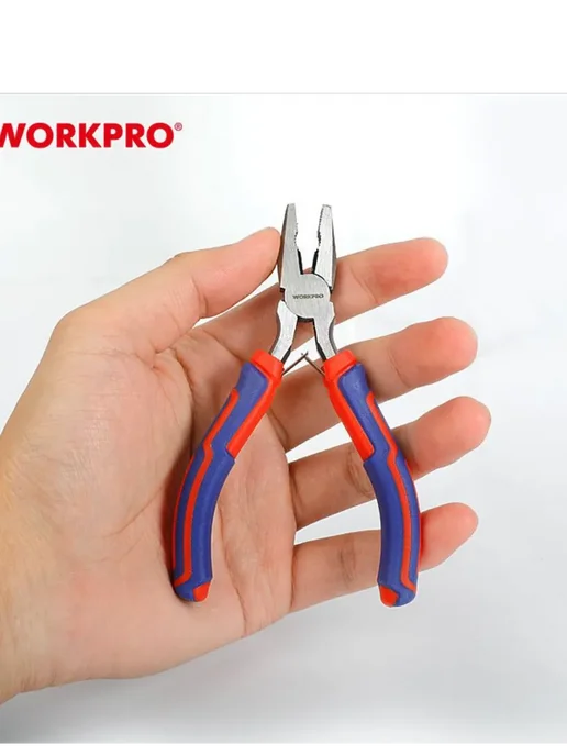 WORKPRO Плоскогубцы-мини 110 мм CR-V WP231097, синий, фото 3