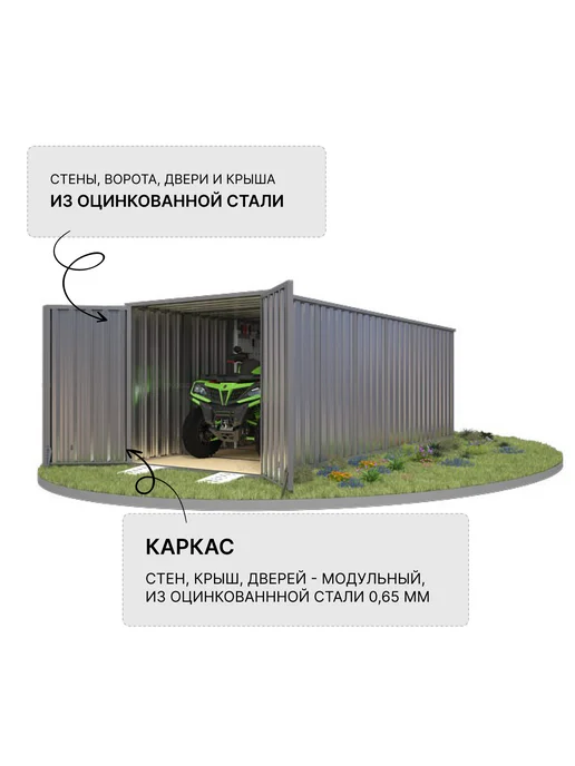 SKOGGY Гараж металлический секционный 6м, 6 м, фото 2