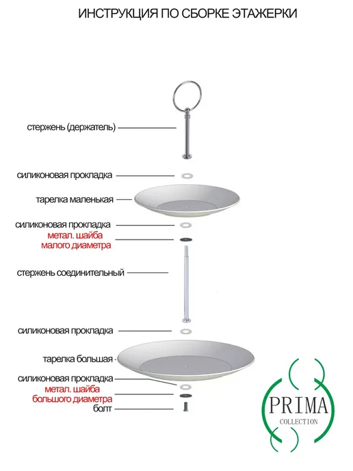 PRIMA COLLECTION Этажерка сервировочная 2-х ярусная,Лаванда и Эвкалипт, белый, фото 8