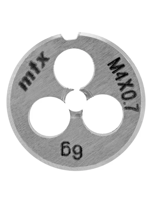 MTX Плашка резьбовая, для нарезания резьбы М4 х 0.7 мм, Р6М5, 4x0.7 мм, фото 3