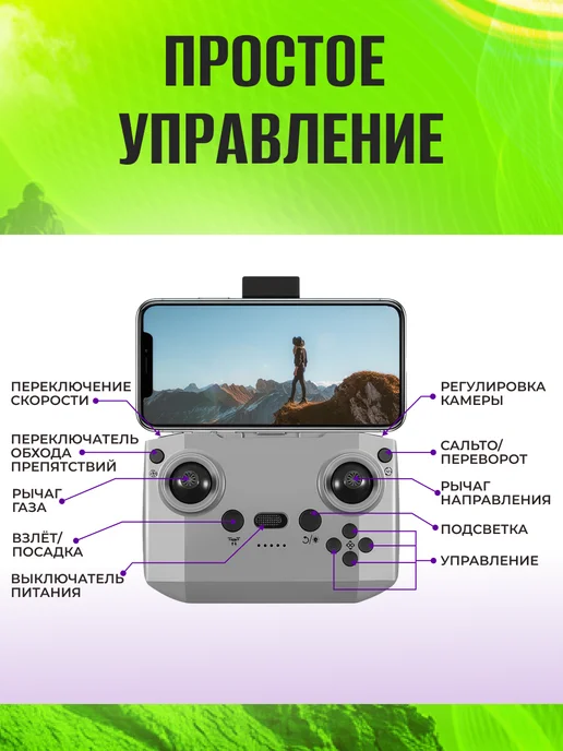 PELIKEN Квадрокоптер детский маленький мини дрон с камерой с пультом, черный, фото 4
