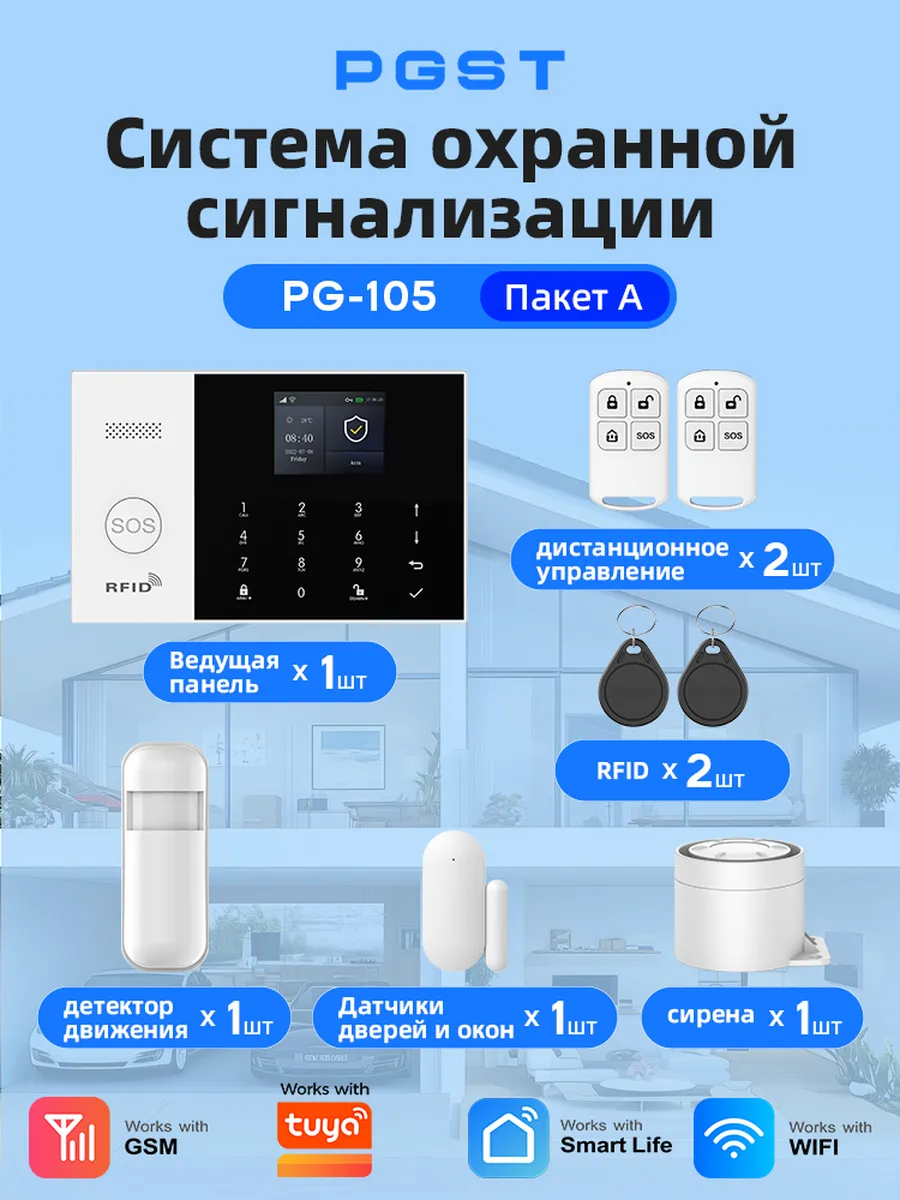 система сигнализаци беспроводная противоугонная Tuya