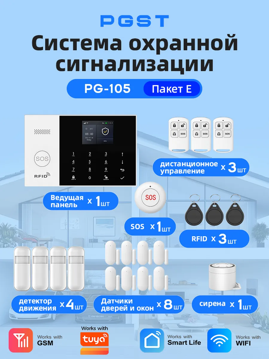 охранная сигнализация для дома Tuya