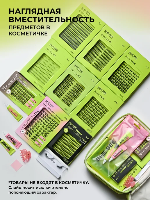 SHE SEE Косметичка женская дорожная, зеленый, фото 5