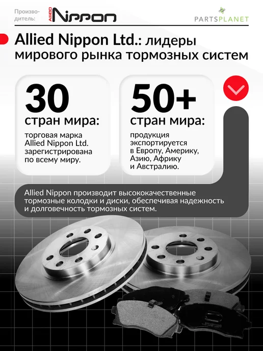 ALLIED NIPPON Тормозные колодки передние для Рено Колеос 2 ADB32304, вариант, фото 6