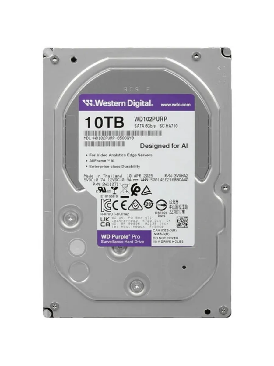 HDD жесткий диск Purple Pro (WD102PURP) Purple Pro 10000ГБ
