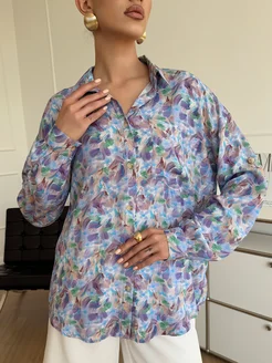 Хлопковая рубашка летняя с длинным рукавом HELLO MODA! 259180476 купить за 2 065 ₽ в интернет‑магазине Wildberries