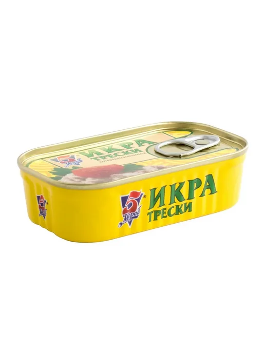 5 Морей Икра Трески Атлантической 120г ж б с ключом, 120 г, фото 2