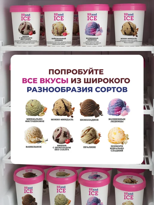 BrandIce Мороженое Кварта сливочное Шоколадное 1000мл, 1000 мл, фото 4