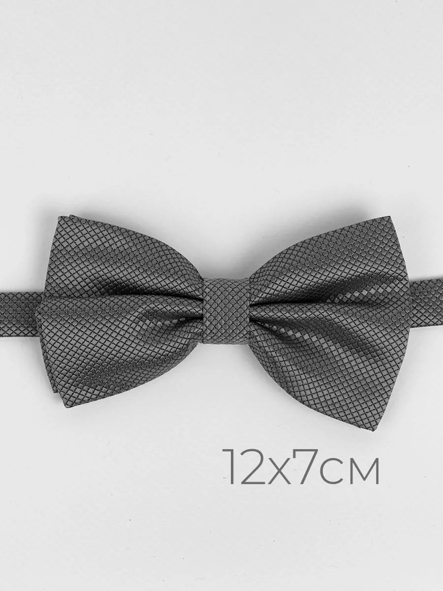 Галстук бабочка серая Подарок