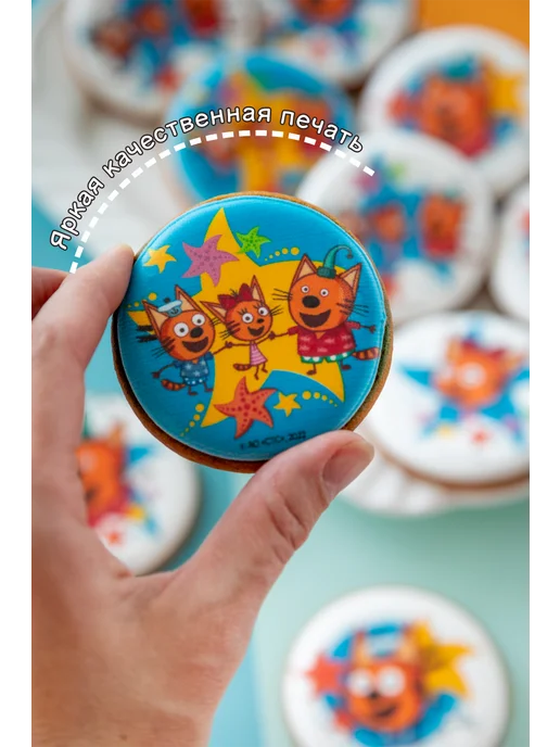 студия красивых пряников VK_art_bakery имбирные пряники три кота угощение, вариант, фото 4