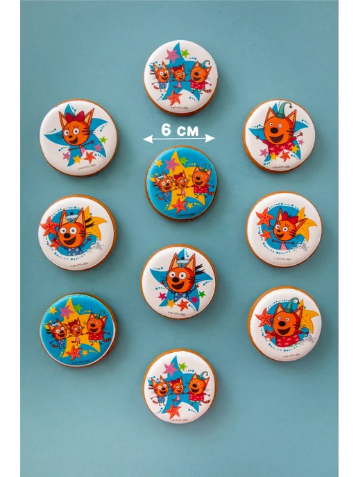 студия красивых пряников VK_art_bakery имбирные пряники три кота угощение, вариант, фото 5