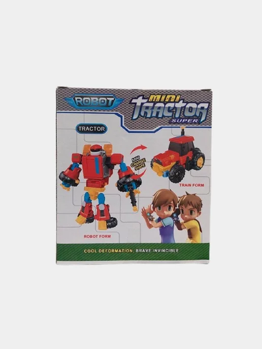 Игрушка Трансформер Робот Машина трактор, синий, фото 7