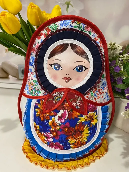 Грелка на чайник, синий, фото 7