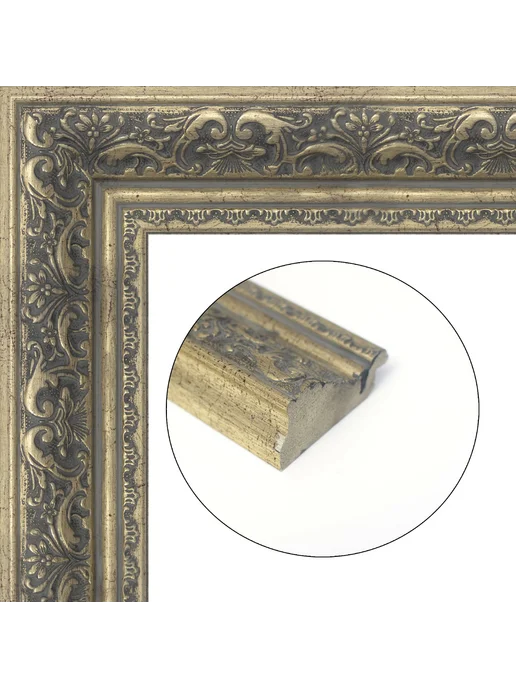 Кинешемская рамочка Рамка багетная для картин со стеклом 40 x 30 см, РБ-224, 25x20 см, фото 2