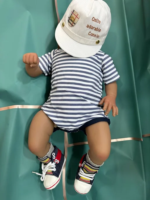 M&Mansurov baby пинетки детские джинсовые, синий, фото 3