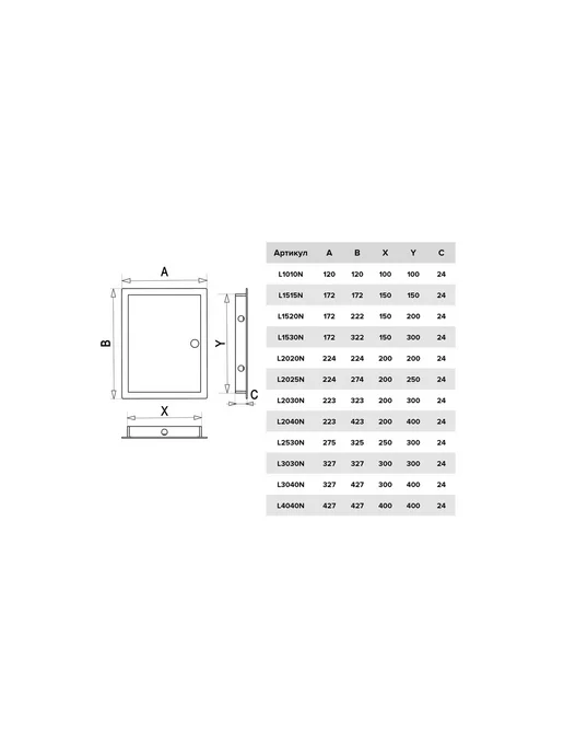 ERA Люк ревизионный пластиковый EVECS 200x200 мм. L2020N Black, 200x200 мм, фото 4