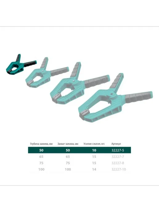 Kraftool Пружинная струбцина 50х50 мм 32227-5, 50x50 мм, фото 3
