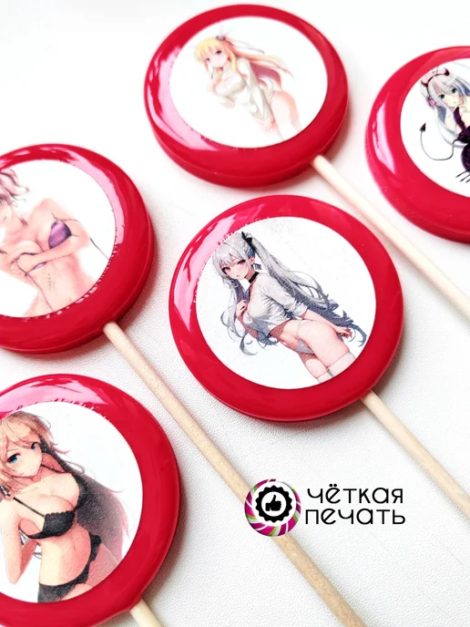 ArtCaramel Леденцы на палочке для взрослых 18+ на День влюбленных, торт День влюбленных аниме, фото 7