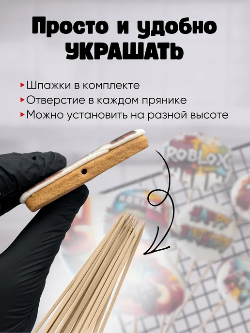 Пряничка Пряники roblox на торт, вариант, фото 4