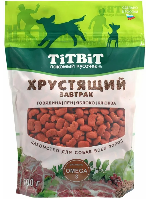 Сухой корм Titbit Хрустящий Завтрак для собак, говядина, 3,5 кг, фото 2
