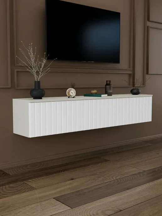 ИЗУМЛИТ Тумба под телевизор Вертикаль Слим 154.7х30х30 см, 154.7x30x30 см