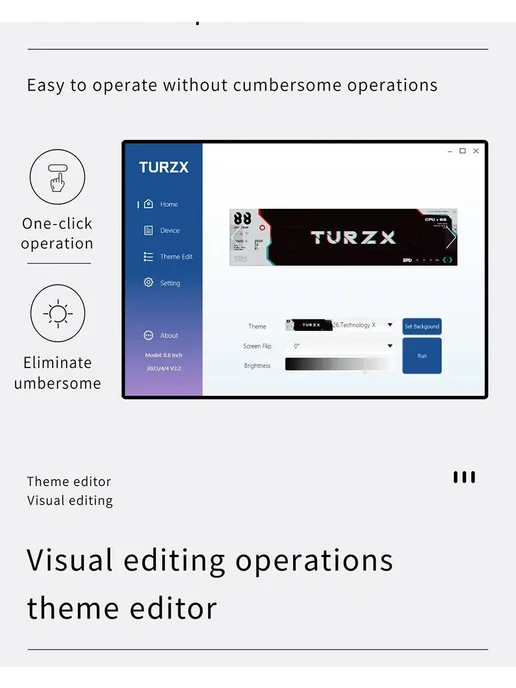 TURZX Монитор 8.8дюймовый + SD карта 64Gb CPU Ram HDD, 64 ГБ, фото 6