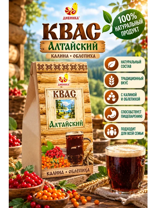 Дивинка Квас Алтайский 700 г, 700 г