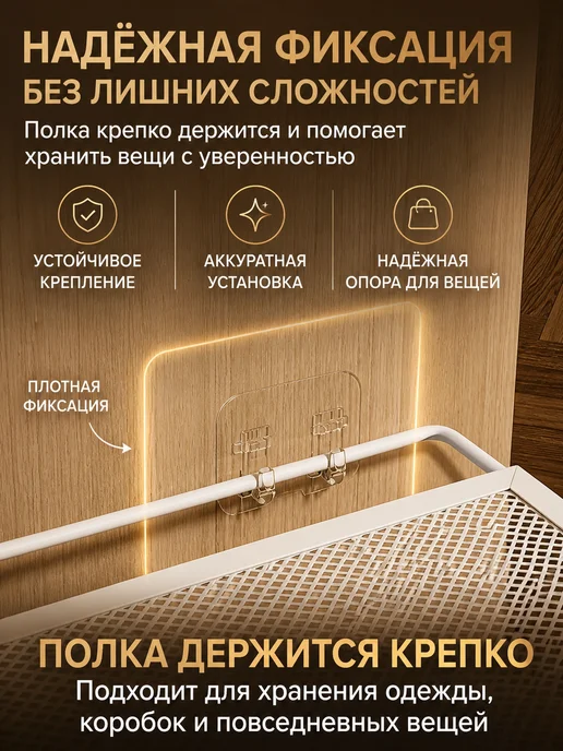 Полка на полке Полка для шкафа, кухни, кладовой, 1 шт, 1 шт, фото 8