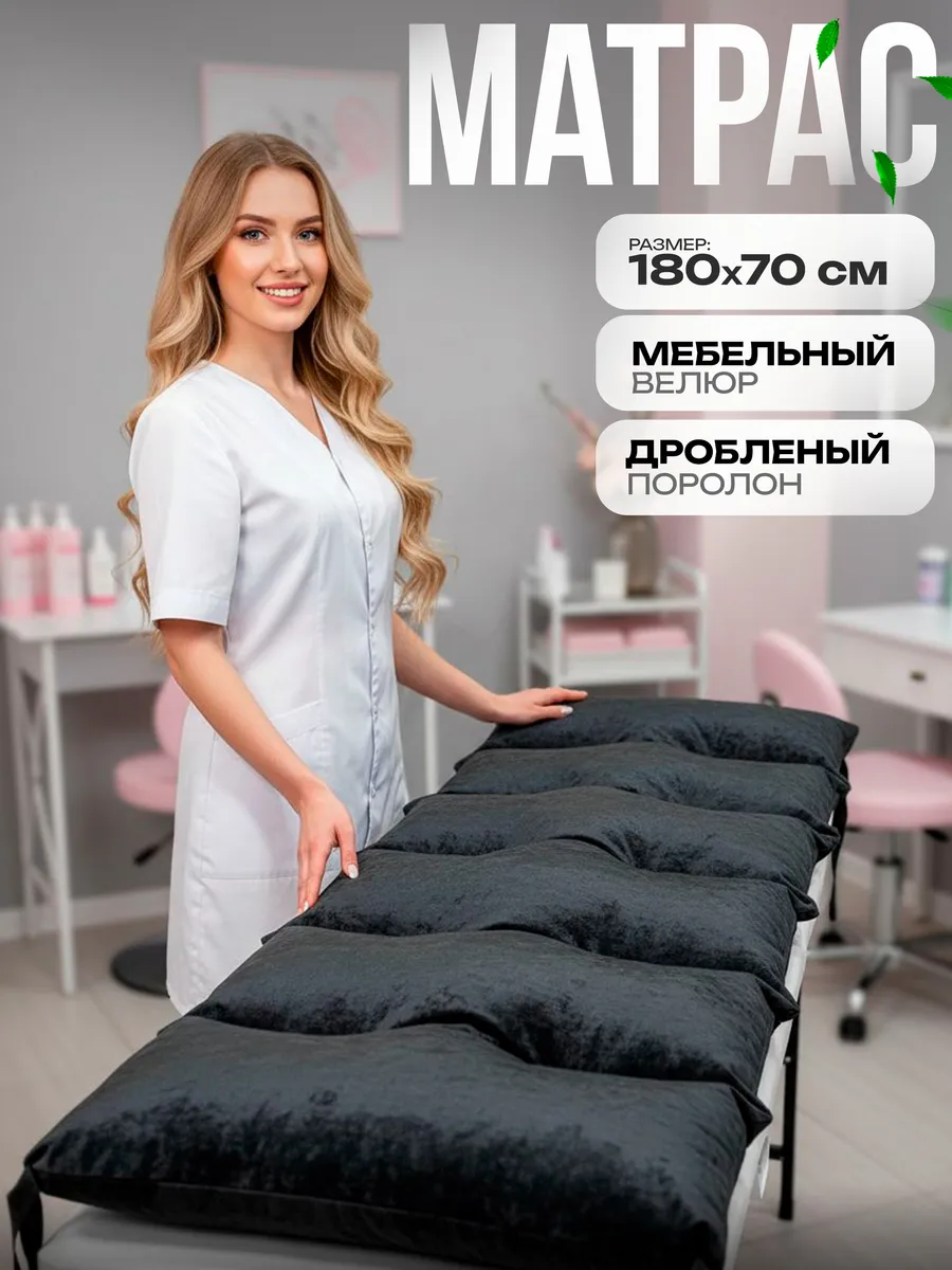 Матрас на кушетку, на раскладушку складной 70x180