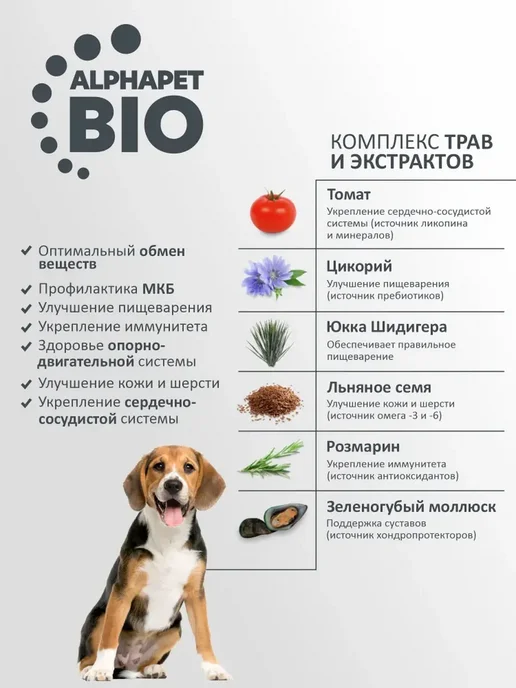 Сухой корм AlphaPet для собак, мелкие, индейка, 0,5 кг, фото 5