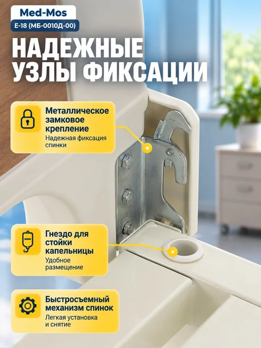 Мед-Мос Кровать для лежачих больных, белый, фото 7