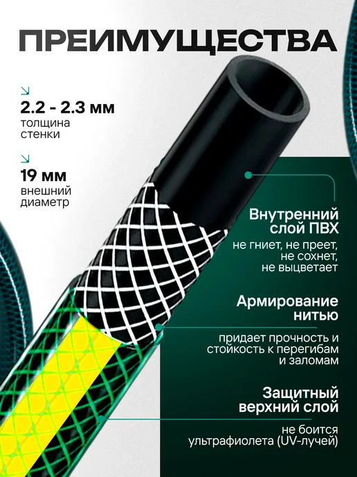 ForPlast Шланг ПВХ Метеор Люкс 3 4 (19 мм) 50 метров армированный, 50 м, фото 2