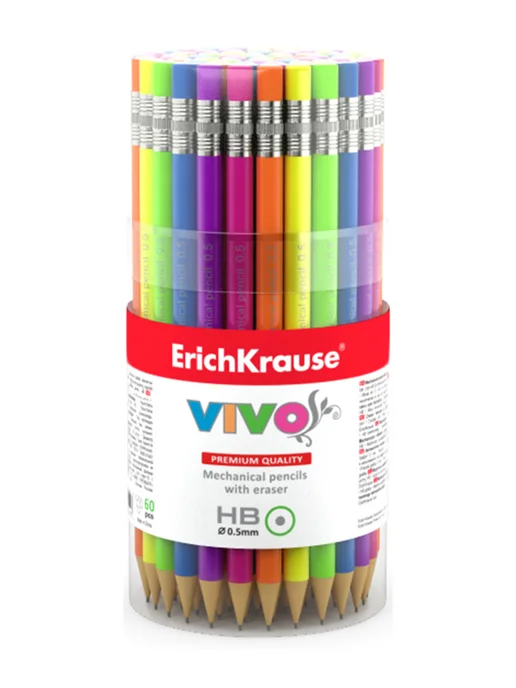 ErichKrause Карандаш механический Vivo 0.5 мм, НВ, 6шт, 6 шт, фото 3